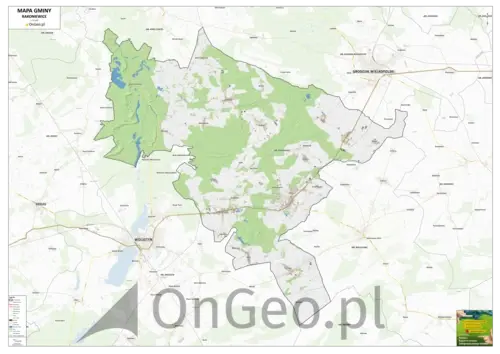 Mapa gminy Rakoniewice